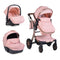 Kolica za bebe 3u1 Moni Polly - Pink (Roze)